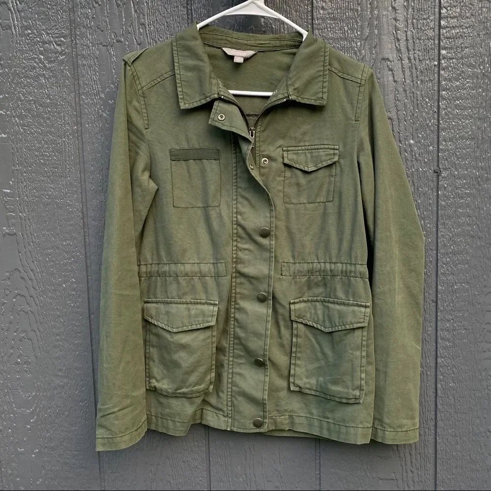Rubbish Green 3 Pocket Drawstring Utility Jacket